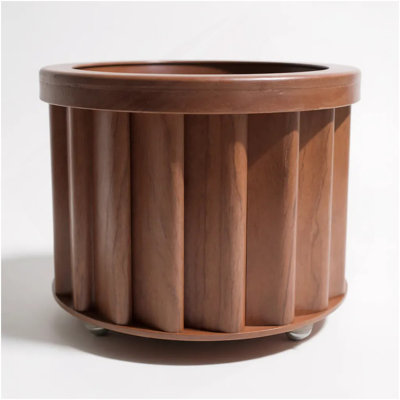 Pot rond Strata MD - brun foncé