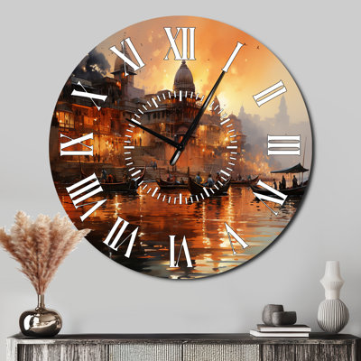 Horloge murale Indian Indian Sunset