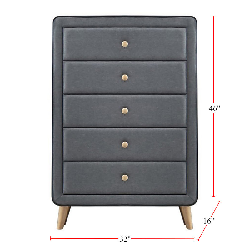 Ashfaq 32'' W 5 - Drawer Dresser