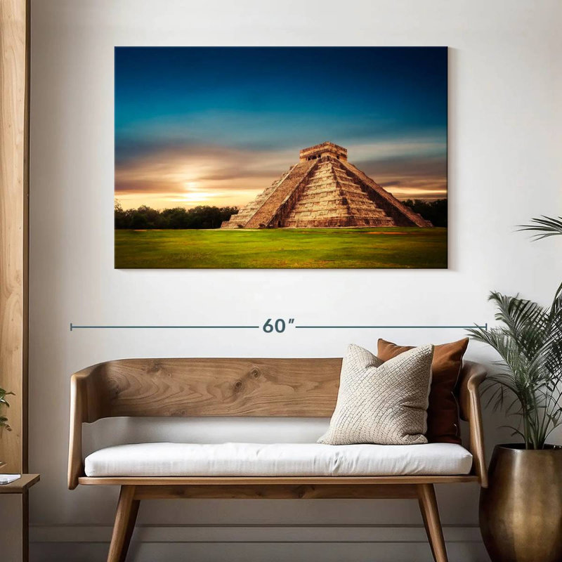 Adella Chichen Itza Pyramid, 32" H x 48" W