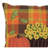 Multi Cotton Applique Reversible Throw Pillow