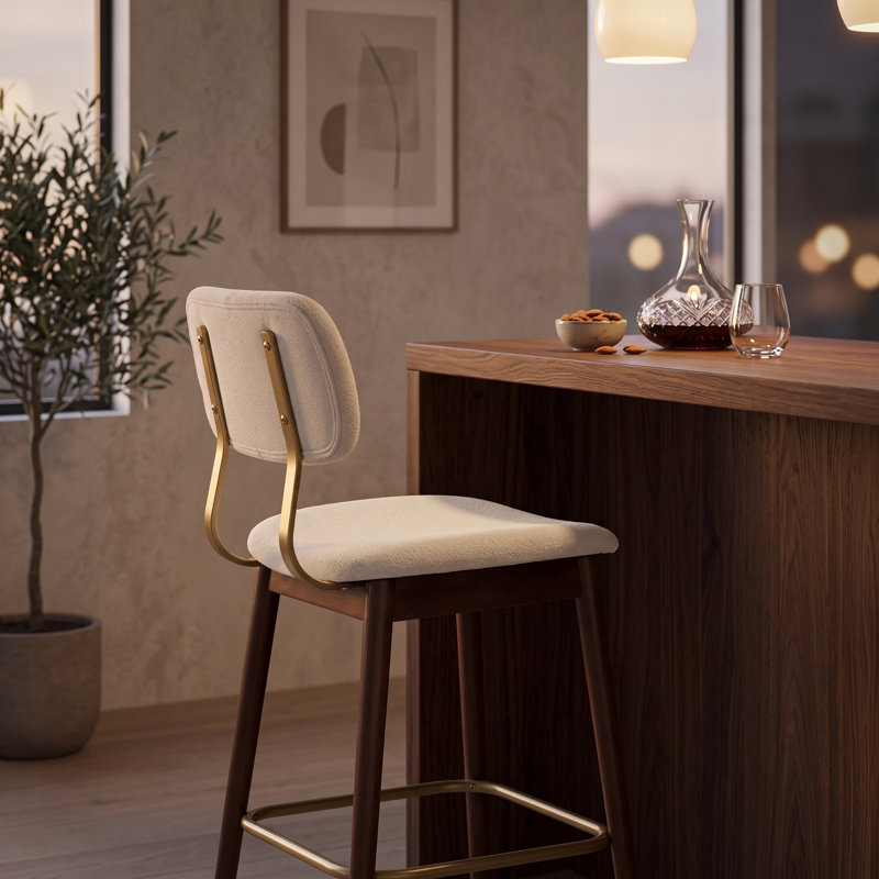 Chaise de salle à manger moderne en bois massif avec dossier incurvé ergonomique, supportant jusqu'à 113 kg, chaise d'appoint rembourrée pour la maison, le bureau et le café.