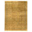 Hand Knotted Wool Oriental Area Rug in Gold And Green