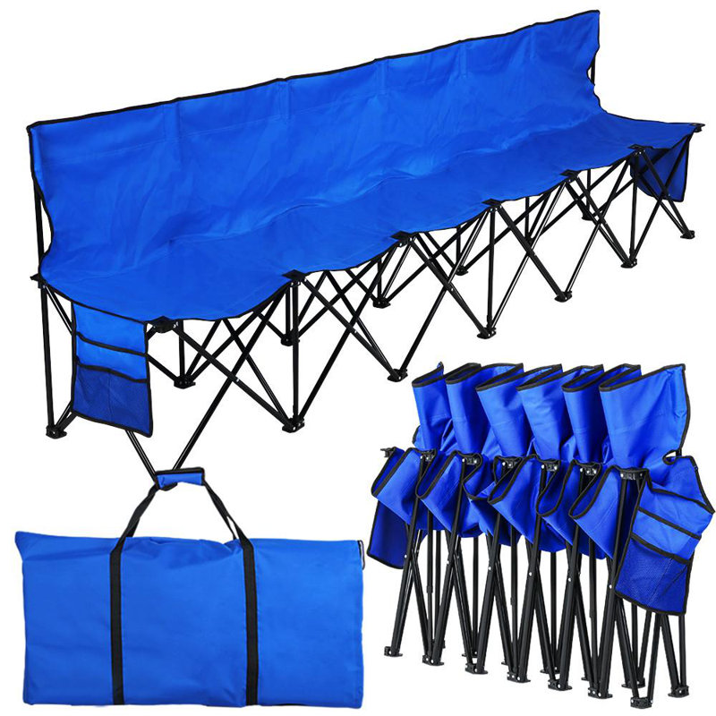 Banc de camping pliant Kalel, Bleu
