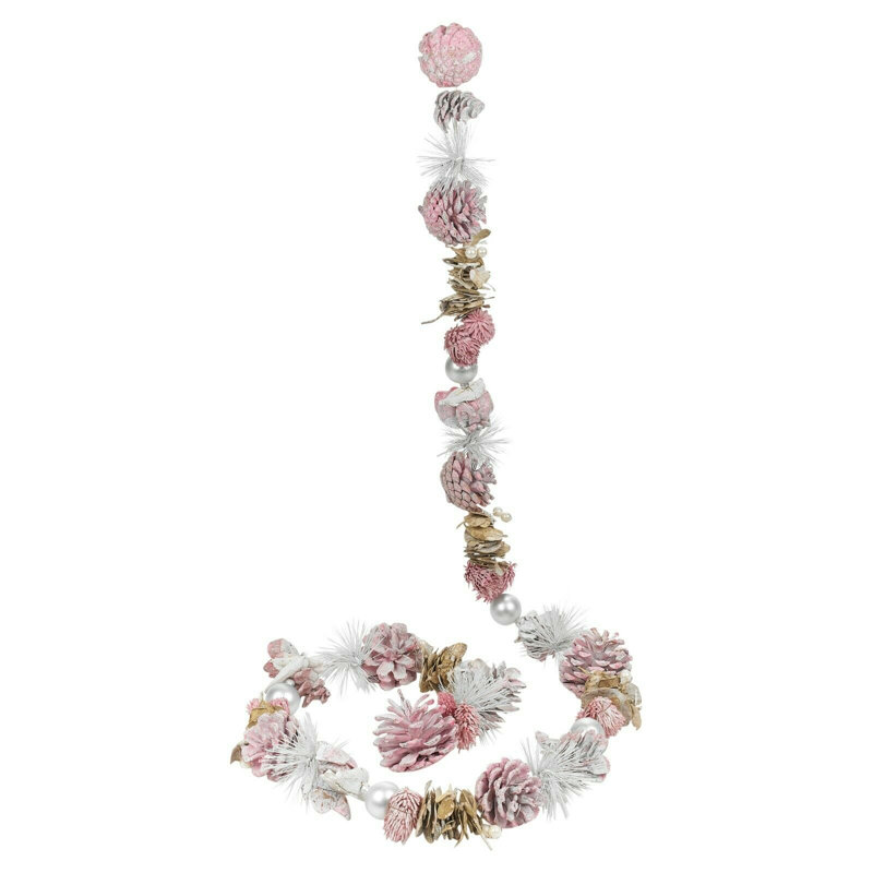150cm Faux Wood Chip / Wood Curl Garland, Pink