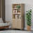 Marliee 70.9'' H Bohemian - Inspired Rattan Bookcase with Storage Cabinet and Adjustable Shelves-102716424-122534210