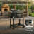 54" Backyard 577 Sq.In Charcoal Grill with Pull‑Out Ash Tray，Storage Shelf & Foldable Side Tables