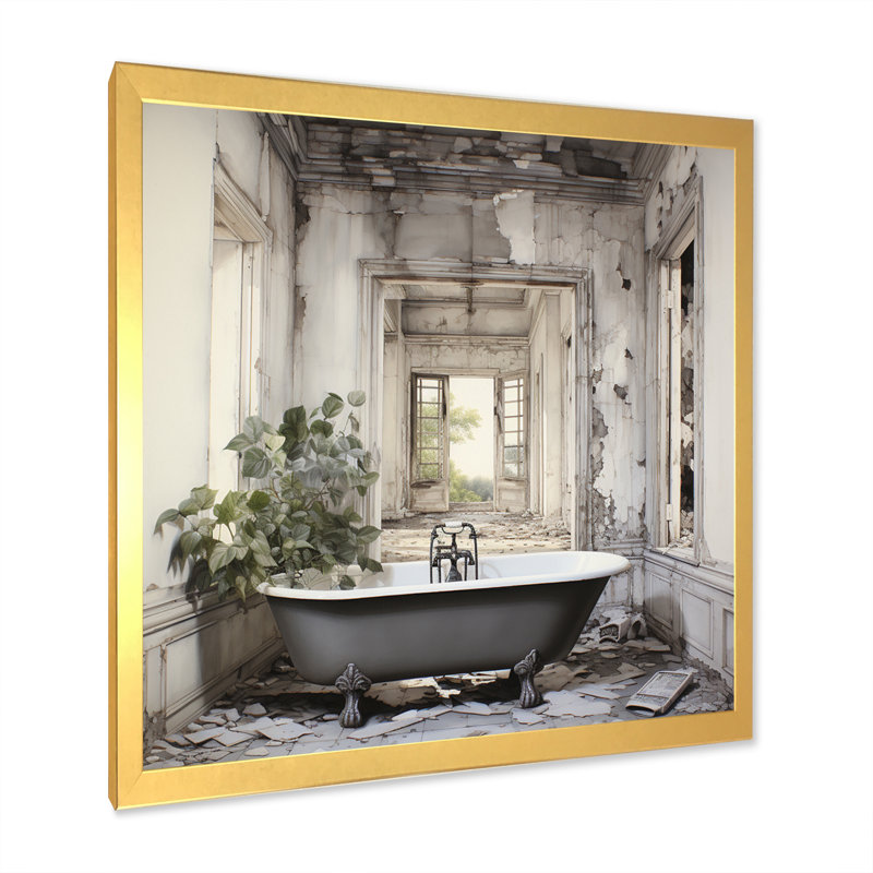 Bath Bath of Tranquility VI sur impression sur toile, Cadre doré à une seule photo, H 24 po x l 24 po x P 1 po