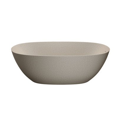 Orange 65'' Solid Surface Bathtub With Pop - Up Drain, Slow Heat Dissipation, Ergonomic Curve, Smooth Rounded Corners Soaker Tub Overflow And , Easy To Wipe Clean, Touch