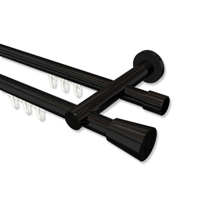 Mcgann 20cm Double Curtain Pole