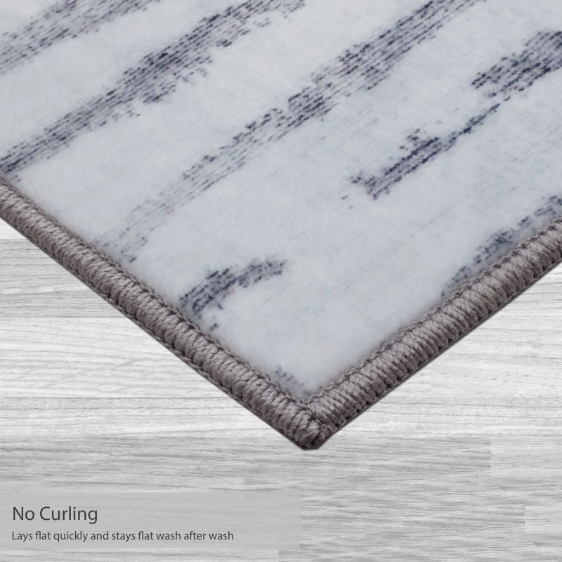Jean Pierre New York Enderlin Stripe Machine Washable Dream Mink Printed Chenille Rugs, Rectangle 8' x 11'