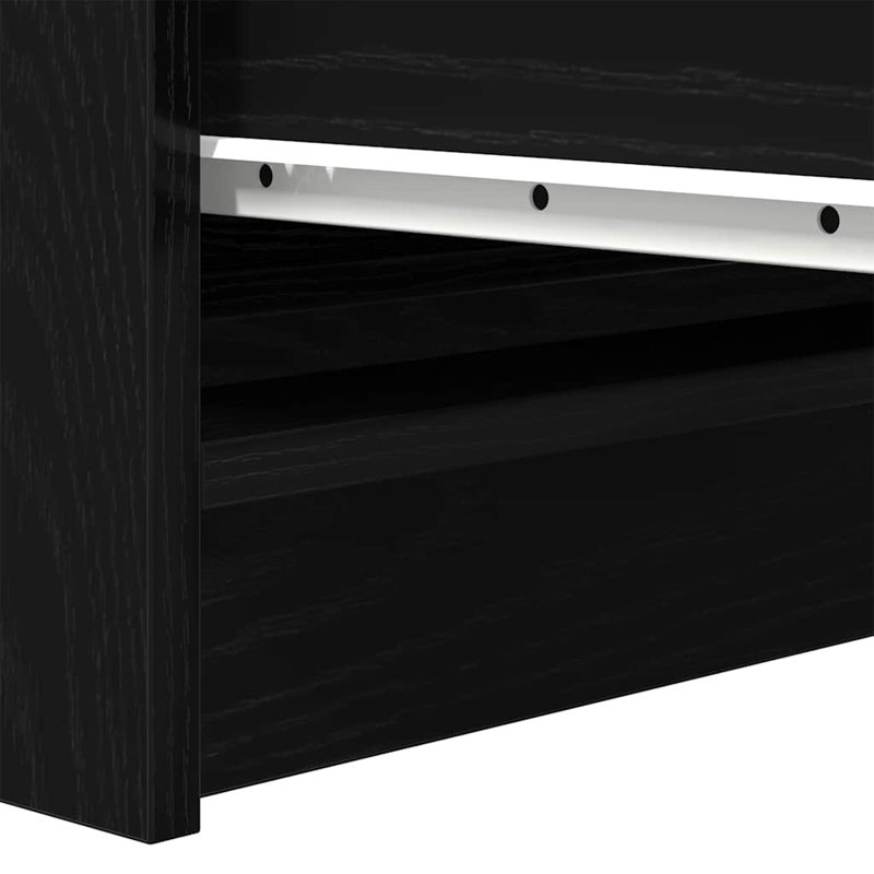 Sideboard 100X35x99 Cm Engineered Wood, Black Oak
