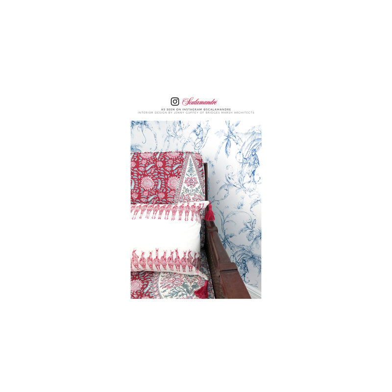 Zebras on Parade Fabric, Red