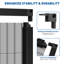 Porte moustiquaire rétractable 32 po x 80 po, cadre en aluminium robuste, filet résistant aux déchirures, conception pliable pour porte d'entrée, patio et balcon, porte moustiquaire anti-parasite, noir-124615987-125368452