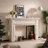 Beige Solid Wood Electric Fireplace