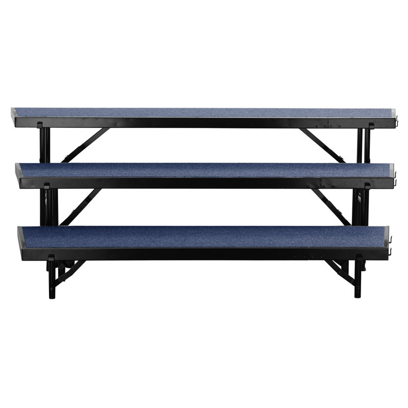 Ensemble de rehausseur de chorale Tapered, H 24 po x l 54 po x P 72 po, Bleu