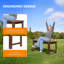 Banc de jardin en bois massif sans dossier-45763977-45763983