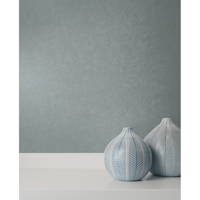 Auroralynn 10.05m x 53cm Textured Metallic Finish Wallpaper Roll, Grey/Blue