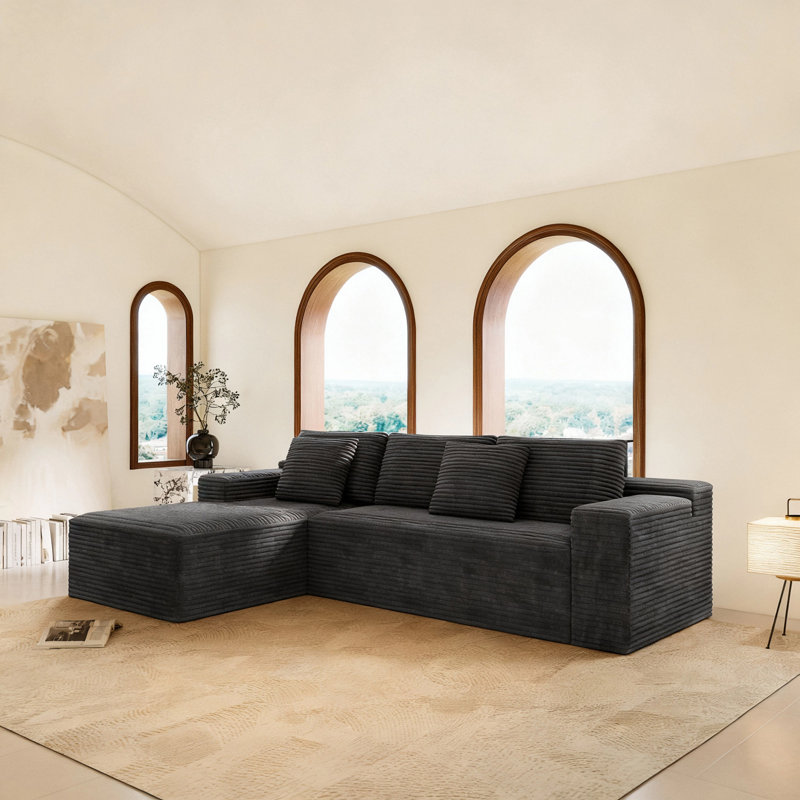 Canapé modulaire 104,3 x 68,9 po, Gris, Face à la gauche