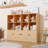 Bookshelf, Wood Bookcase With 3 Tier Shelves, 12 Cube Storage Organizer With Doors For Bedroom, Living Room, 47.8" W X 39.1" H-341605206