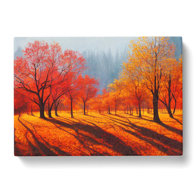 Exquisite Autumn Forest - Wrapped Canvas
