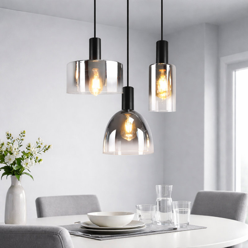 3 - Light Matte Black Cluster Pendant