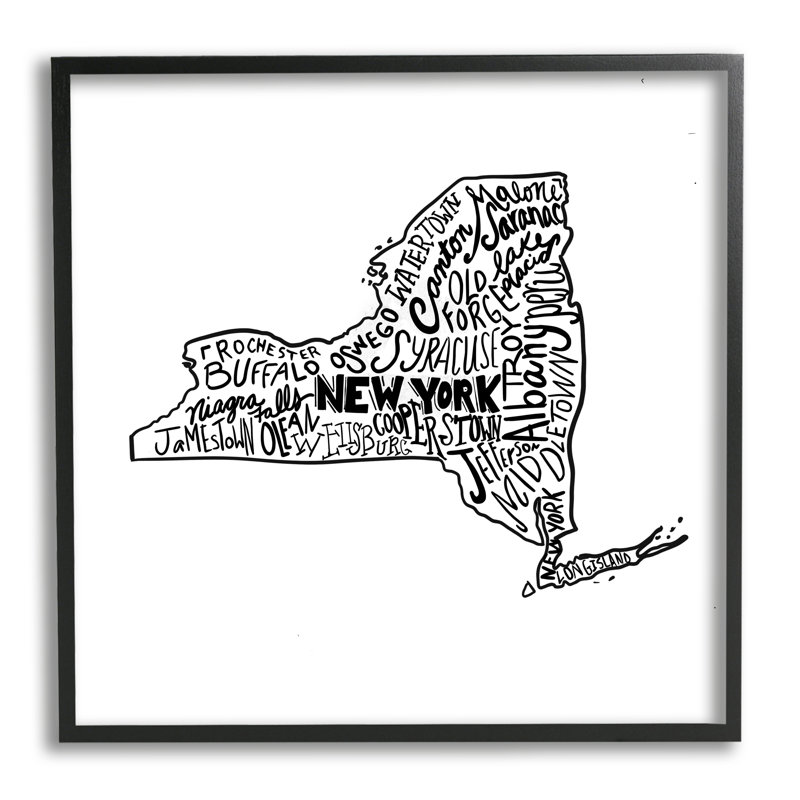 Art mural texturé giclée New York State par le samedi soir, Giclée encadrée noir minuit, H 12 po x l 12 po x P 1,5 po