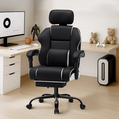 Fauteuil de direction noir avec accoudoirs HOFFREE