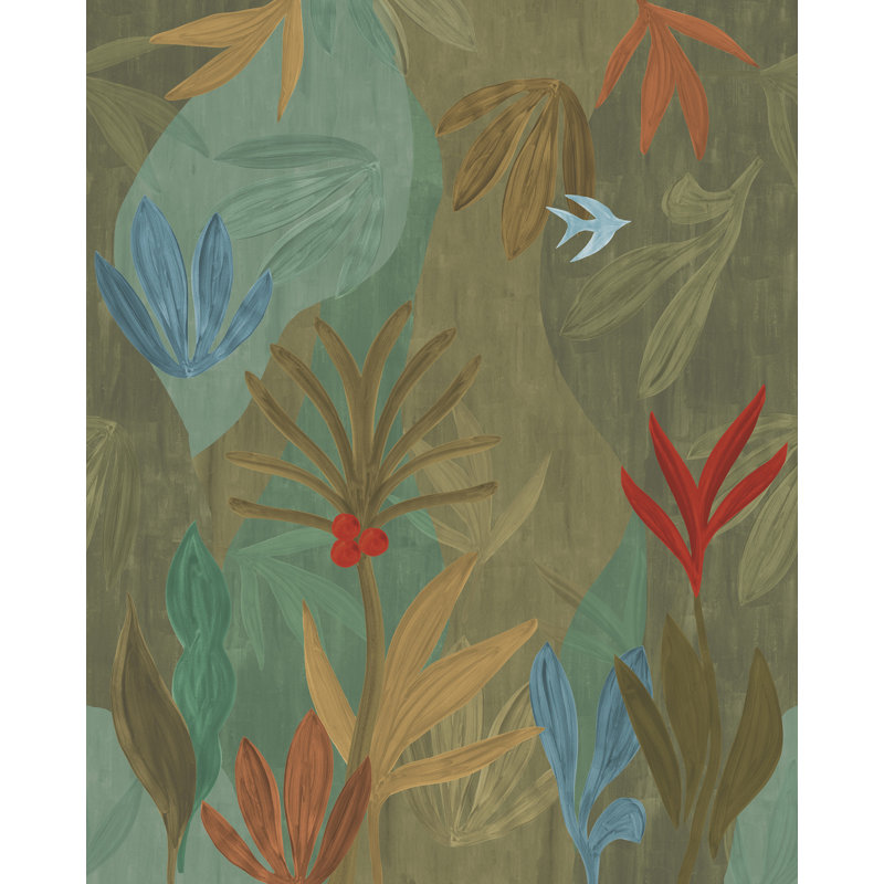 Panneau mural Chambord, Feuille / olive