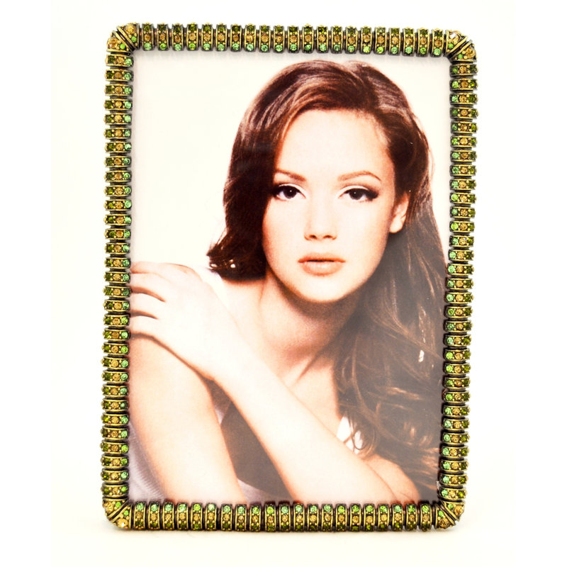 Metal Beaded Picture Frame, Brass