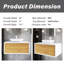 Meuble-lavabo mural 36 po avec plateau blanc uni