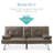Owlex Modern Convertible Futon Sofa w/ Removable Armrests, 2 Cupholders-1050080144
