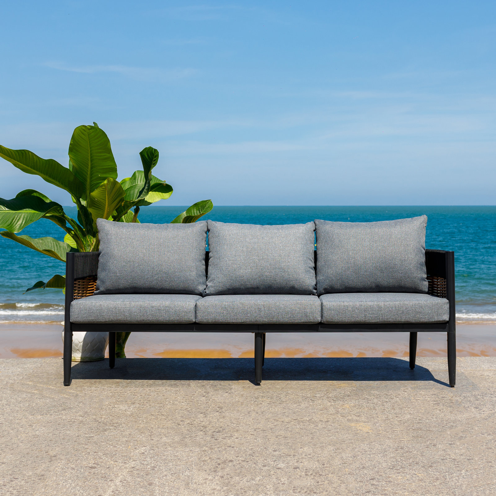 Corrente 3 Seater Sofa, Gray