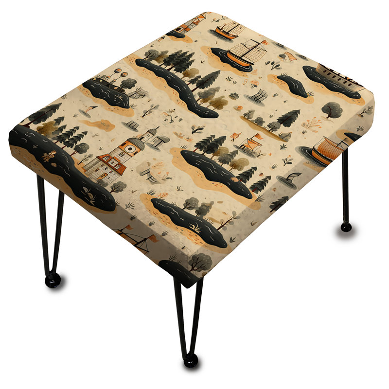 Pirate Treasure Hunt - Repose-pieds rectangulaire abstrait