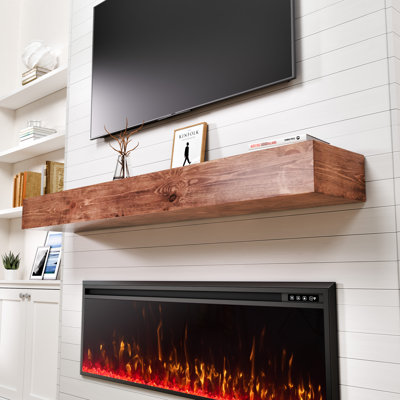 Handcrafted Rustic Solid Wood Fireplace Mantel