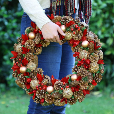Dried Pinecones 50cm Wreath