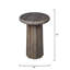 Cremini Wood Side Table, Gray Wash