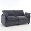 Canapé en velours à assise profonde de style contemporain, parfait pour la vie moderne et la détente.-184188372