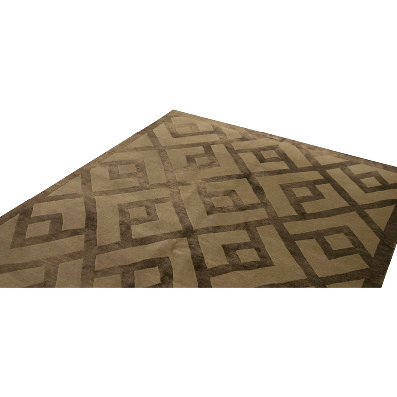Handmade Silk and Wool Area Rug