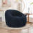 Compression 40"W Pumpkin Bean Bag Sofa For Adults, Soft Teddy Fabric Bean Bag Chair-2043007562