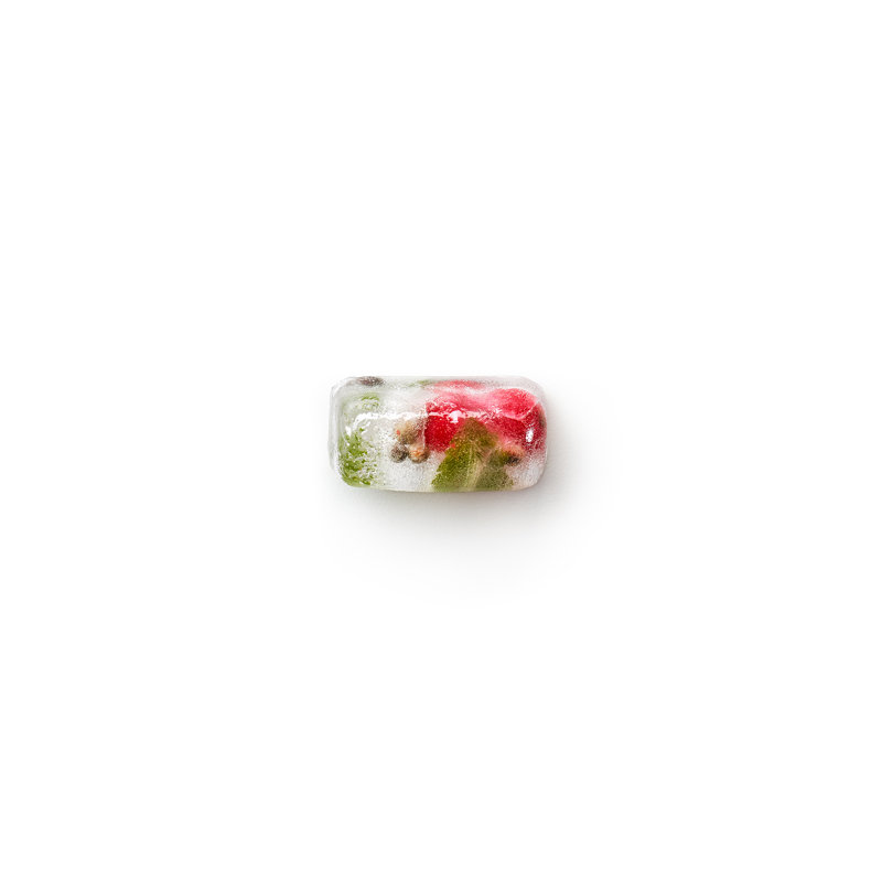 Plateau à glaçons rectangulaire avec couvercle Lékué
