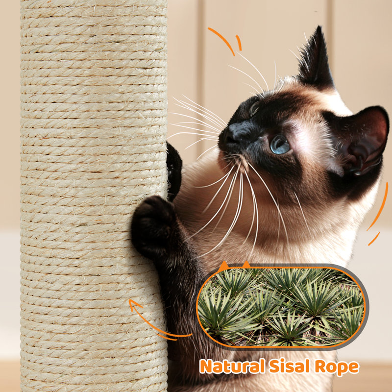 444.5cm H Cat Tree, Light Grey