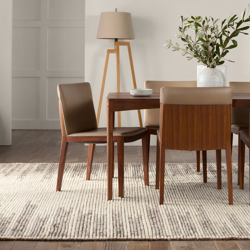 Jaipur Living Patra ALP05 Handknotted Solid Cream and Taupe Area Rug (5'x8'), Rectangle 5' x 8'