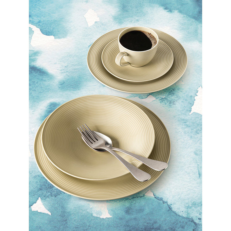 Zariyha Porcelain Dinner Plate, Sand