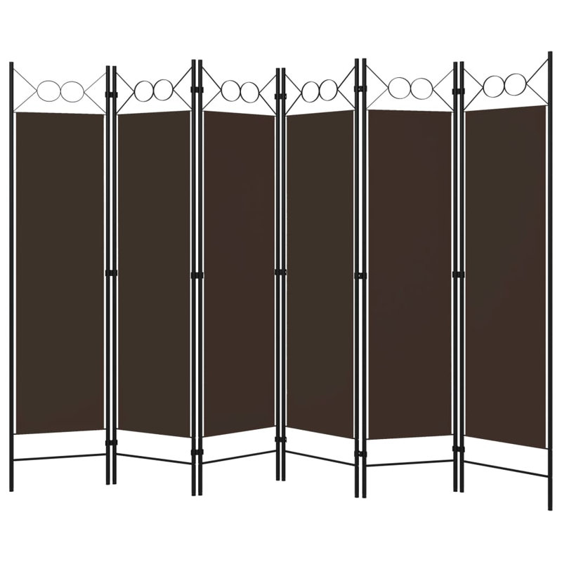 Tati 457.2cm H Folding Room Divider, Brown, 6