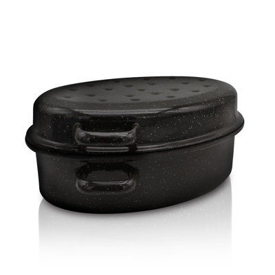 Krüger Enamel Goose Roast With Drip Lid - Sprinkled