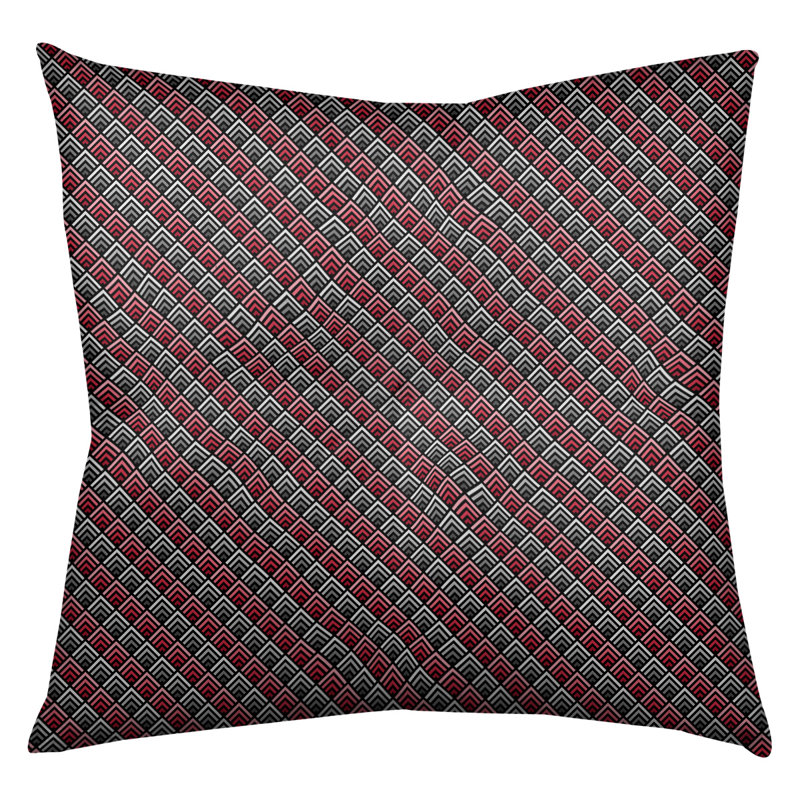 Coussin Katelyn Elizabeth, 26 po x 26 po, Rouge
