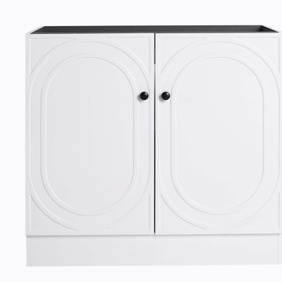 36" Freestanding Bathroom Vanity  & 2 Soft-Close Cabinet Doors,Excluding Sink