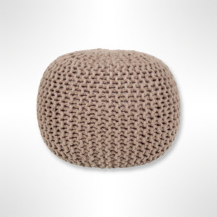 Ls Lychee Large Knitted Pouf- (22x22x16 Inches)
