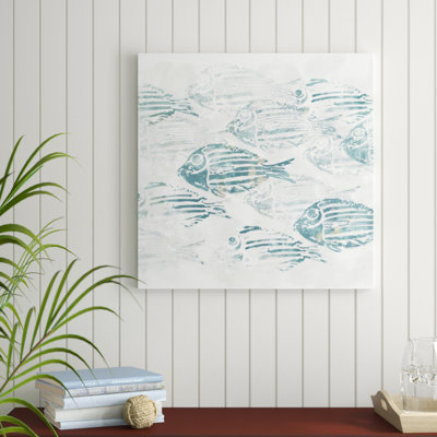 Sealife Batik II by June Erica Vess - Wrapped Canvas Painting